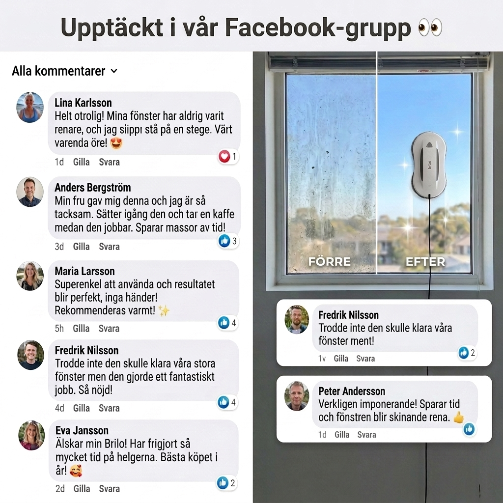 Fönsterputsrobot- Sitt och vila – låt roboten göra jobbet.